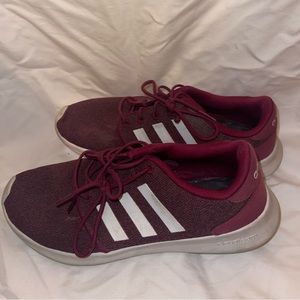 Women’s Red Adidas Cloudfoam sneakers size 9
